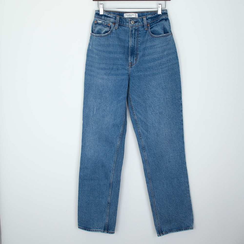 Abercrombie & Fitch Womens Curve Love 90s Straight Ultra High Rise Jeans Size 26